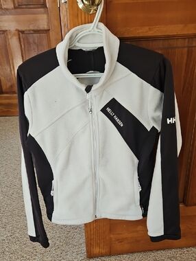 Helly Hansen White and Black Sherpa Fleece Jacket
